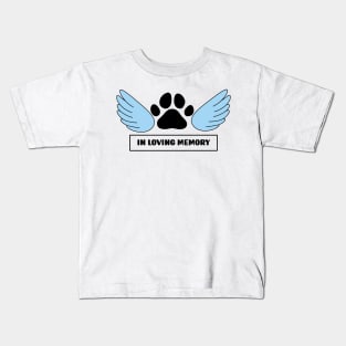 Paw print with angel wings Kids T-Shirt